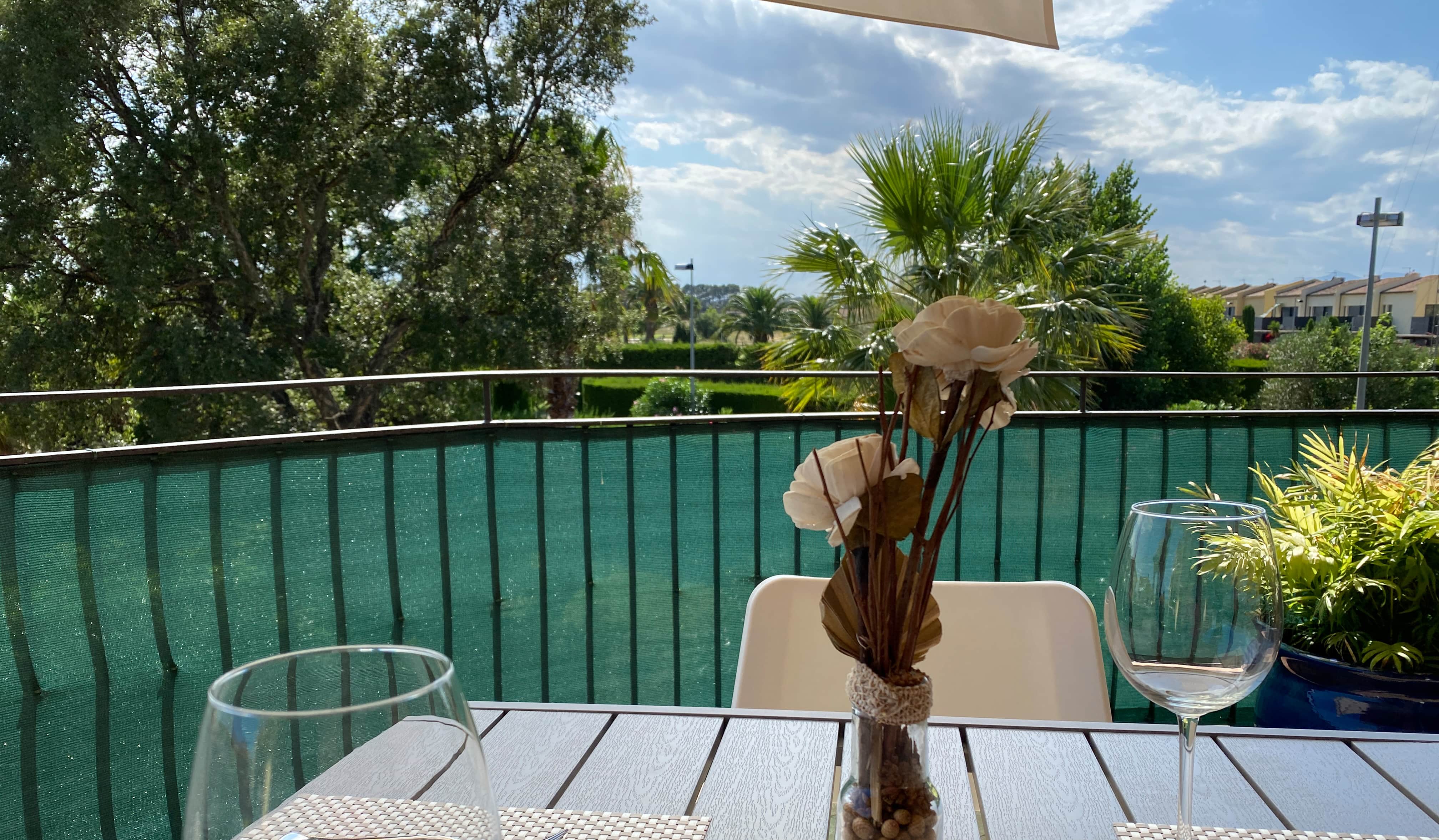 Ferienwohnung Vilacolum Terrasse