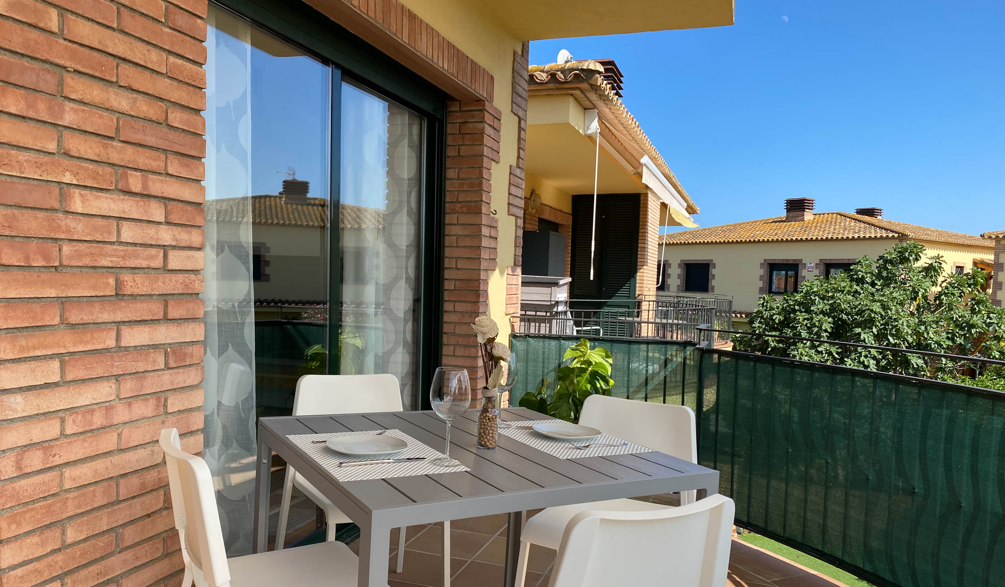 Ferienwohnung Vilacolum Terrasse