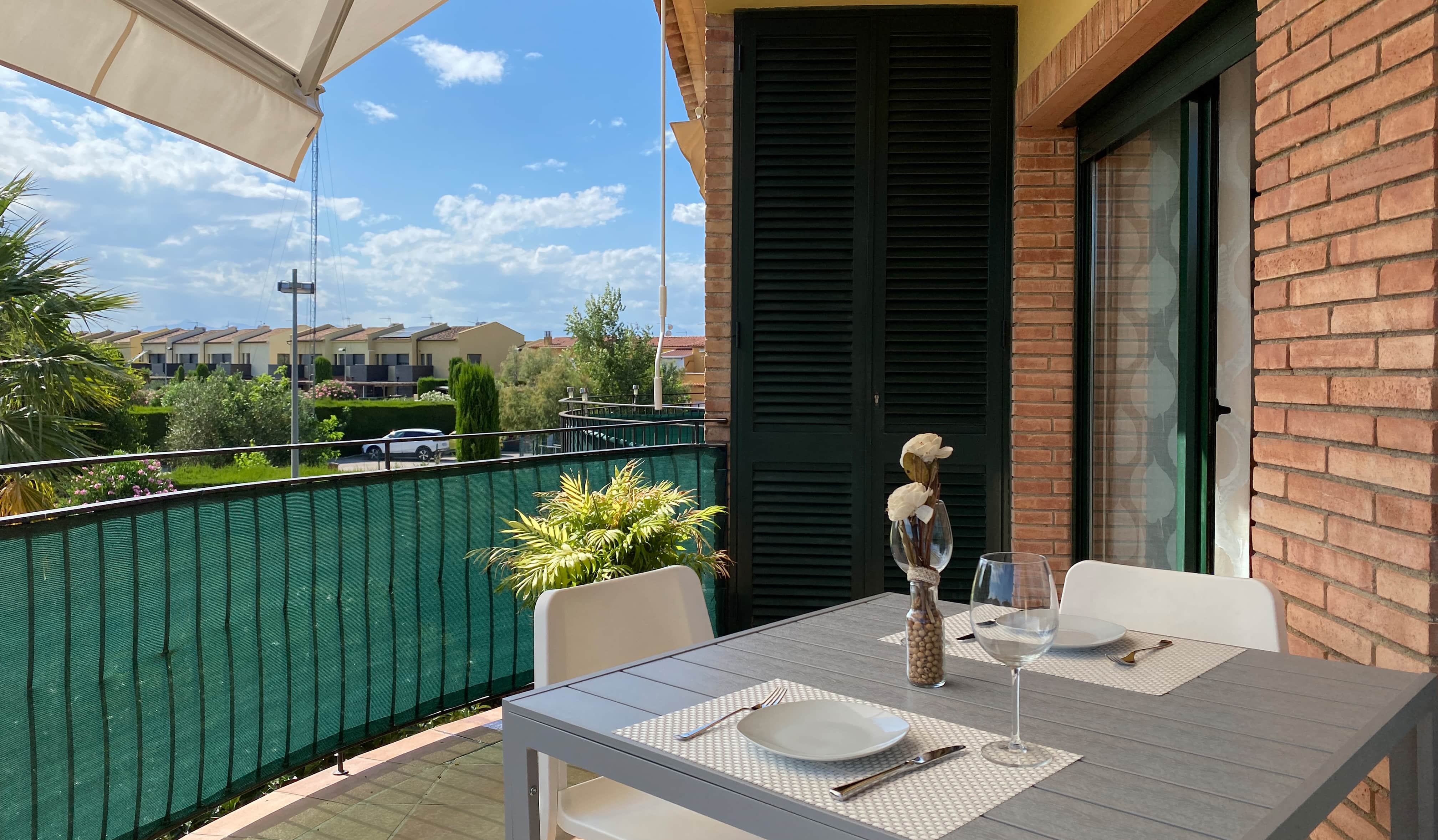Ferienwohnung Vilacolum Terrasse